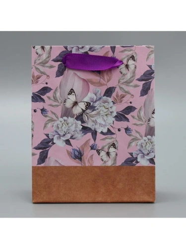 Пакет подарочный крафт живи мечтой 12*15*6см 7303752 (10)